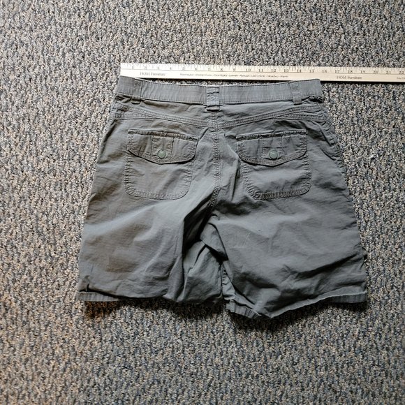 Lee Olive Green Khaki Drawstring Bermuda Shorts Size 8 - Picture 9 of 12